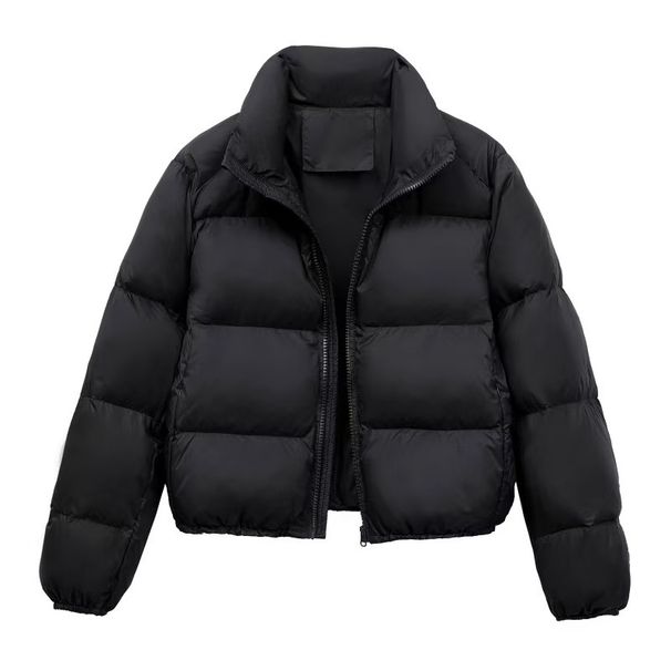 New Solid Color Short Women's Autumn And Winter Coat Fashionable Thickened Warm Zipper Bread Clothes Cotton Clothes_ecoleips.com