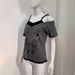 Women's Slim Fit Short Sleeve T-Shirt Geometric Pattern Rhinestone Faux Two Piece Summer Fashion Top Dark Color European American Style_ecoleips.com