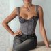 Women's Clothing, Lace Backless Camisole Striped Underwire European And American Style Tank Top, Sexy Low Cut Leopard Print Bralette._ecoleips.com