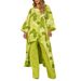 Women's Clothing Women's Fashion Casual Loose Large Size Printed Irregular Tops Suit Summer_ecoleips.com