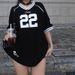 Women's Clothing Personality Loose Letter Contrast Color Large Version T Shirt Short Sleeved Top_ecoleips.com