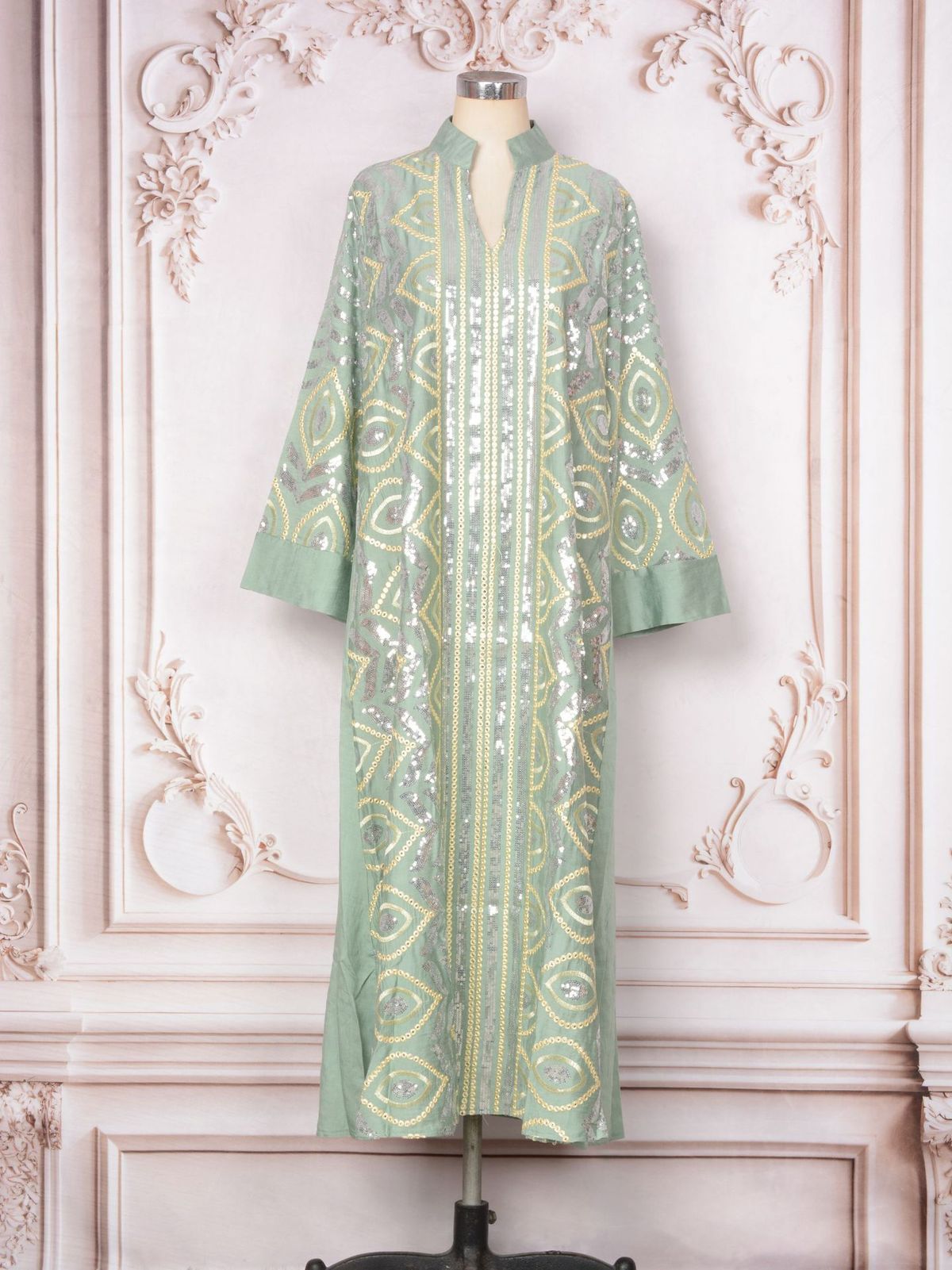 Women’s Clothing Fashion New Sequined Robe Clothing Muslim Dress Women's Party Evening Dress_ecoleips.com