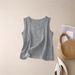 Aria Basics Aria Basics 2026 European And American New Style Pre-shrunk Bamboo Cotton Breathable V-neck Casual Versatile Sleeveless Tank Top_ecoleips.com