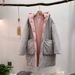 girl 2025 Winter Korean Version Loose Plus Size Sand Washed Reversible Hooded Jacket Versatile Warm Cotton Coat For Women_ecoleips.com