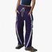 Casual Sports Pants For Women Y2K Sporty Stretch High-Waisted Drawstring Side Striped Straight Leg_ecoleips.com