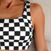 Color-Blocked Grid Print Bikini Set – High-Coverage Adjustable Swimwear (UPF 50+, Quick-Dry & Chlorine-Resistant)_ecoleips.com