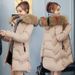 Women's Winter Longline Puffer Coat With Faux Fur Hood – Oversized Quilted Jacket, Thickened Warm Coat For Casual & Street Style_ecoleips.com