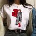 New Cross-border Women's Heart-print Letter T-shirt, Casual And Cute Short-sleeve Clothing_ecoleips.com
