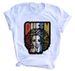 Hot-selling New Clothing: Girls' Cartoon Fashion Letter Print Plus-size Women's Short-sleeve T-shirt_ecoleips.com