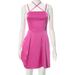 Silky Slim Fit Halter Neck Mini Dress 2025 European American Style Sexy Casual Versatile Personalized Fashion for Hot Girls_ecoleips.com