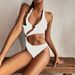 Women's Clothing Women's One Piece Swimsuit High Waisted Backless Halter Neck Bikini Sexy Fresh Two-Piece Swimwear_ecoleips.com
