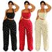 C7695 Cross-Border European And American Fashion Women's Casual Thin Tassel Polka Dot Wide-Leg Pants_ecoleips.com
