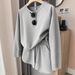 Women's Two Piece Tracksuit Long Sleeved Sweatshirt And Shorts Set Pockets Spring Autumn Wear_ecoleips.com