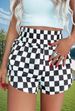 Aria Basics Aria Basics 2025 Summer New Collection: European And American Cross-Border Foreign Trade Women's Casual Plaid Shorts_ecoleips.com