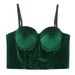 Women's Clothing Velvet Suspenders Outer Wear Fishbone Bra Solid Color Korean Velvet With Steel Ring Body Shaping Vest Short Style Versatile Tube Top_ecoleips.com