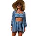 Voya 2026 European And American Beach Sun Protection Cover-up, Fashionable Fringed Bikini Four-piece Set,_ecoleips.com