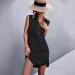 2025 Summer New Women's Dresses V-neck Button Sleeveless Vest Cotton Linen Ladies Clothes Y2K_ecoleips.com