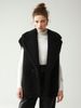 Women's Faux Shearling Teddy Bear Vest Longline Faux Fur Coat Shawl Collar Oversized Vest Winter Fall Layering Piece_ecoleips.com