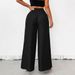 Women's Clothing Women's High-Waisted Wide Leg Trousers Fashionable Retro Style Youthful Elastic Bottoms Design_ecoleips.com