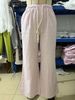 Suitable For All Seasons 2025 New Summer Striped Straight-Leg Pants Casual Versatile Drawstring Fashion Loose Wide-Leg Women_ecoleips.com