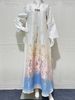 Arabian Muslim Dress, Fashionable High-End Jacquard Fabric, Embroidered Gradient Robe, Elegant Long Dress For Women_ecoleips.com