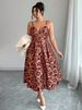 Plus Size Women's Embroidered Jacquard Wedding Guest Dress_ecoleips.com