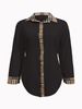 Women's Elegant Versatile Plaid Patchwork Long Sleeved Shirt Top For Business Casual Occasions_ecoleips.com