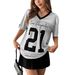 Women's Graphic Print V-Neck T-Shirt Loose Fit Casual Tee Digital Color Block Design Sporty Top Silver Pink S-L_ecoleips.com