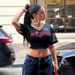 Women's European American Street Style Cropped T-Shirt Quick Drying Breathable Mesh Top Ruffled Trim Printed Letter Sports Short Sleeve_ecoleips.com