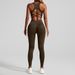Women's Clothing Quick Drying Gathered Beautiful Back Yoga Sports Bra Tops High Waist Hip Lifting Sports Tights Yoga Suit Set_ecoleips.com