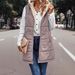 Women's Clothing Solid Color Hooded Cotton Jacket Reversible Slim Temperament Cardigan Jacket Top_ecoleips.com