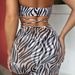 New 2025 Three Piece Swimsuit Women's Bikini with Drawstring Striped Print European And American Style Cross Border E Commerce_ecoleips.com