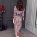 Women's Clothing Summer New Print Design Slim Retro Skirt Suit_ecoleips.com