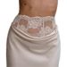 2025 Summer New Women's Fashion Design Lace Trim Satin High Waist Bodycon Skirt_ecoleips.com