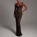 Women's Clothing New Lace Suspenders Fashionable Temperament Dress Long Skirt Off Shoulder Slim Dress_ecoleips.com