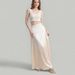 Elegant Satin A-Line Maxi Skirt For Women, High Waist Flowy Straight Long Skirt With Slit, Polyester Blend Skirt For Fall And Formal Occasions_ecoleips.com
