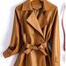 Women's Slim-Fit PU Leather Trench Coat With Belt, Notched Lapel, Double-Breasted Design – Casual & Elegant Outerwear For Spring/Autumn_ecoleips.com