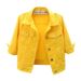 Spring And Summer Korean Style Slim Fit Colorful Mid-Sleeve Denim For Women Short Seven-Quarter Sleeve Jacket Vest Small_ecoleips.com