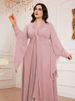 Women's Clothing Middle East Elegant Large Size Dress Fashionable Ruffle Literary Retro Bridesmaid Dress_ecoleips.com