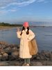 Women's Clothing Women's Long Puffer Coat With Loose Fit, Korean Style Quilted Jacket, Winter Fashion Outerwear In Black, White, Khaki_ecoleips.com