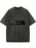 Women's Vintage Inspired Washed Tee, Comfortable Crew Neck Streetwear Top_ecoleips.com