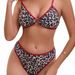 2026 Women's Solid Color Ribbed Triangle Cup Bikini Swimsuit Backless Sexy New_ecoleips.com