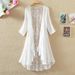 Women's Clothing"Elegant Chiffon Beach Cover-Up – Lightweight Hollowed Out Kimono For Summer Sun Protection"_ecoleips.com