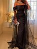 Women's Clothing tail Sexy Long Skirt Mesh Tube Top Banquet Evening Dress Skirt_ecoleips.com