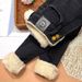 Extra Thick Cotton Outer Wear, Slim-Fit High-Waisted Fleece-Lined Jeans For Women, Winter Lamb Wool Slimming Skinny_ecoleips.com
