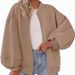 Stylish Women's Zip-Up Bomber Jacket – Lightweight Fall & Winter Sporty Coat With Loose Fit, Breathable Polyester, And Multiple Colors_ecoleips.com