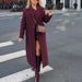 Women's Clothing Women's Fashion Temperament Pocket Decoration Blended Coat Jacket_ecoleips.com