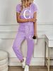 Women's Clothing Color Block Trim Casual Suit Loose Fit Short Sleeve Spring Summer Autumn New_ecoleips.com