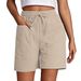 Aria Basics Aria Basics 2025 European And American Cross-border Summer New Women's Clothing, Solid Color Pocketed Loose High-waisted Casual_ecoleips.com