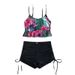 2025 European And American New Style Split Swimsuit Women's Sexy High Waist Flat Shores Printed Bikini_ecoleips.com